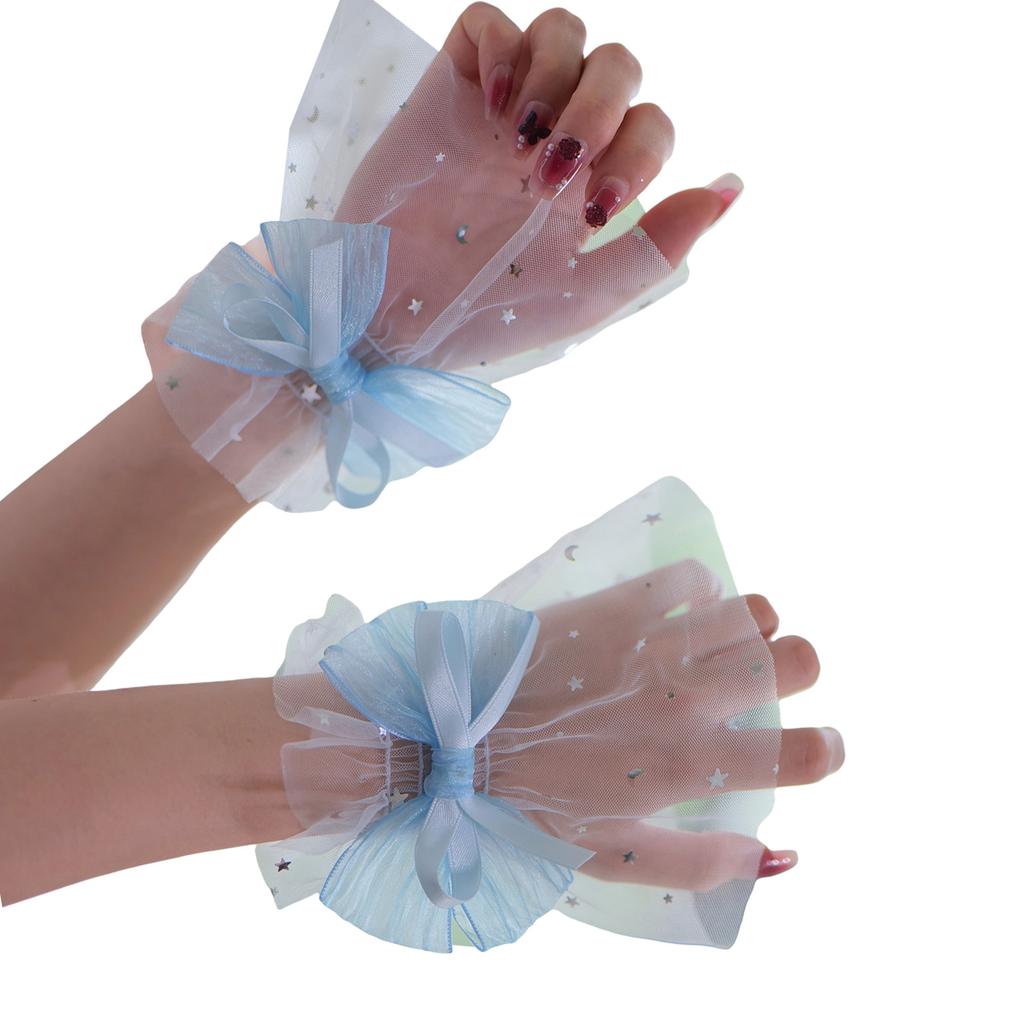 Sparkling Star Sequins Arm Sleeves Nail Art Photography Hand Sleeves Elastic Arm Covers for Bridal Shower Formal Event