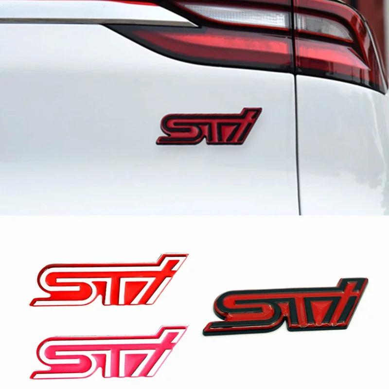 Эмблема на решетку радиатора автомобиля с логотипом STI для XV WRX BRZ FORESTER IMPREZA LEGACY OUTBACK Наклейка на крыло автомобиля