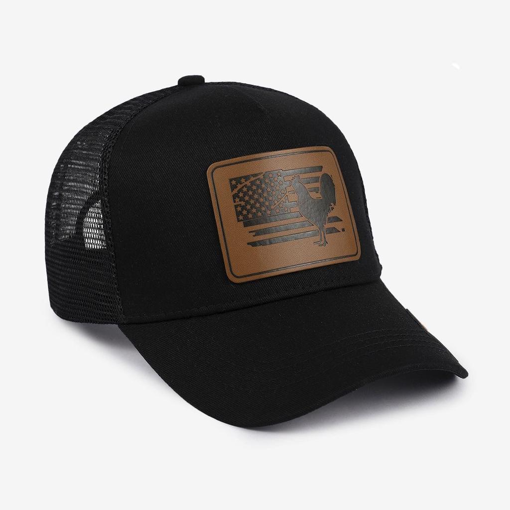 Модная Бейсболка с вышивкой животного и кожаной этикеткой: Европейский и американский дизайн в корейском стиле с утиным клювом