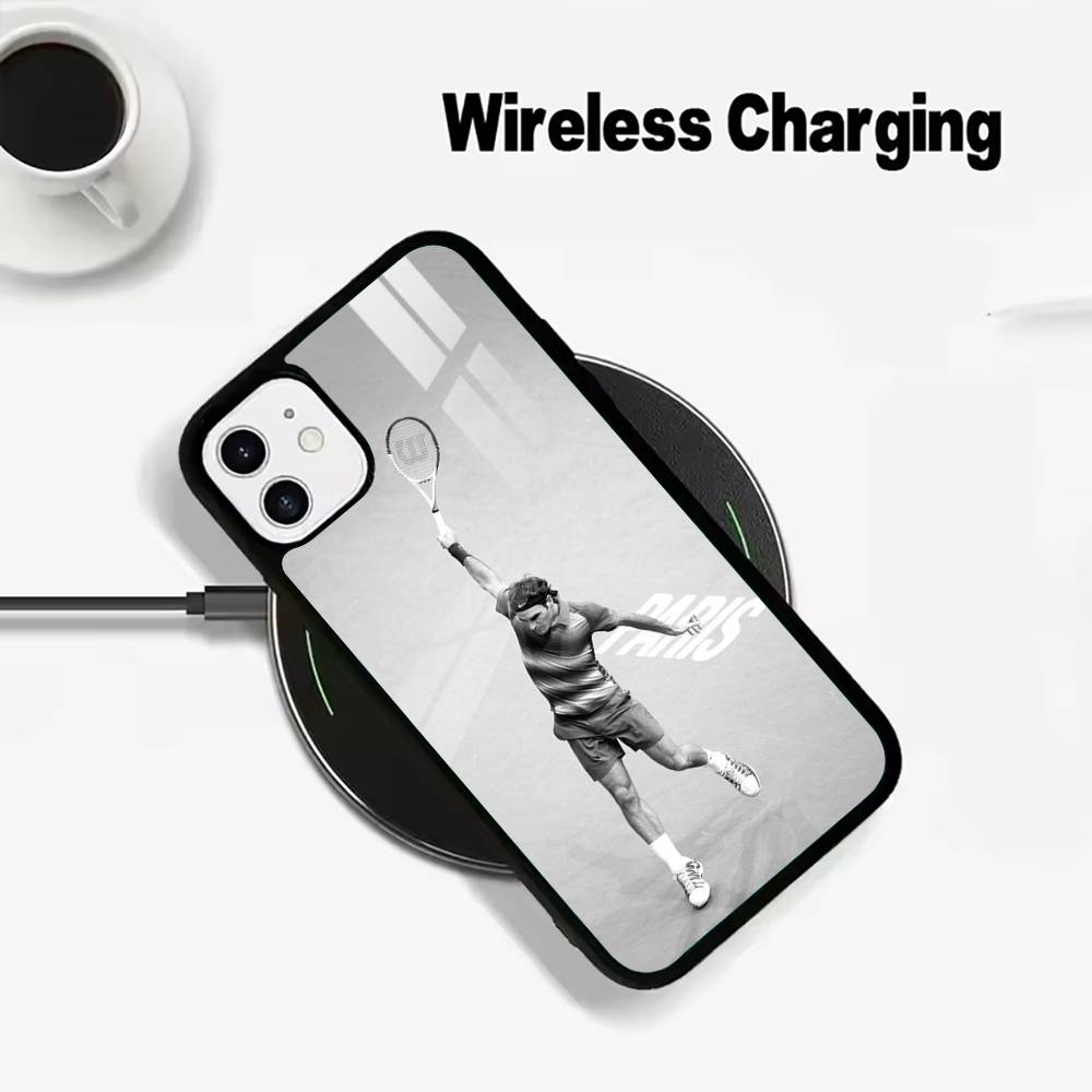 Tennis-Roger Federer For IPhone17 16 15 14 13 12 11 Plus Pro Max Plus Wireless Charger Phone Case