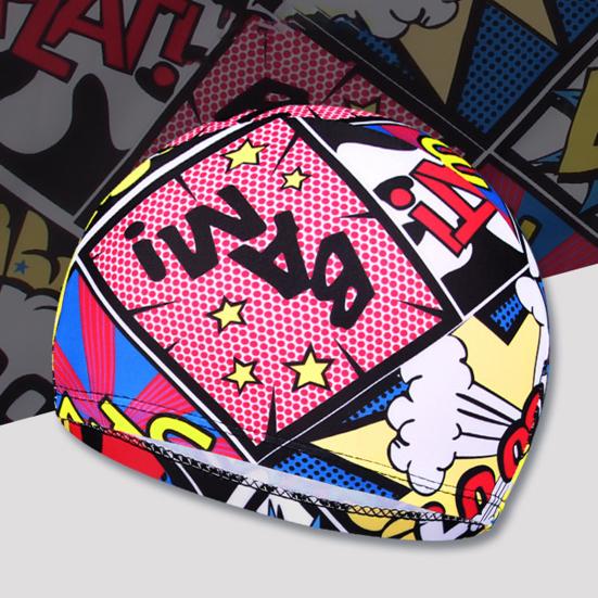 Шапочка для плавания Дышащая ткань Изысканный узор Высокоэластичная Быстросохнущая Устойчивая к разрывам Защитная Полиэстер Унисекс Принт Шапочка для плавания Спортивная