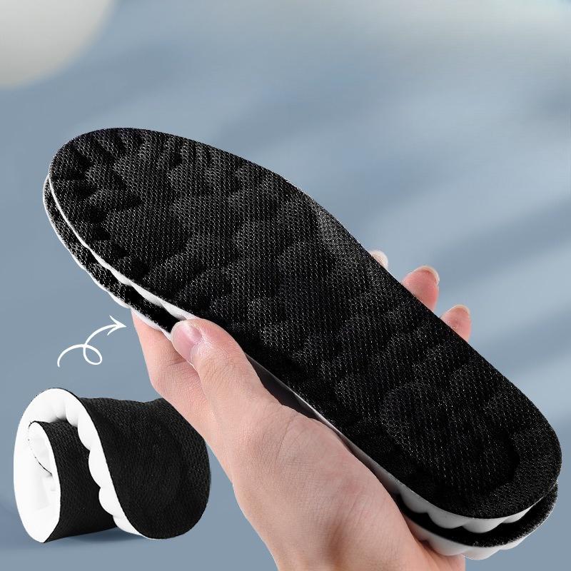 3pair Step on Insole Comfortable Massage Sports High Elastic Shock  Antibacterial Deodorant Sweat   Men Shoes Height Increase