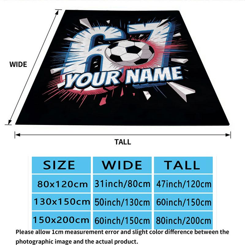 Custom Soccer Blanket, High quality Comfortable for All Seasons, Home Decor, Warmth and Comfort