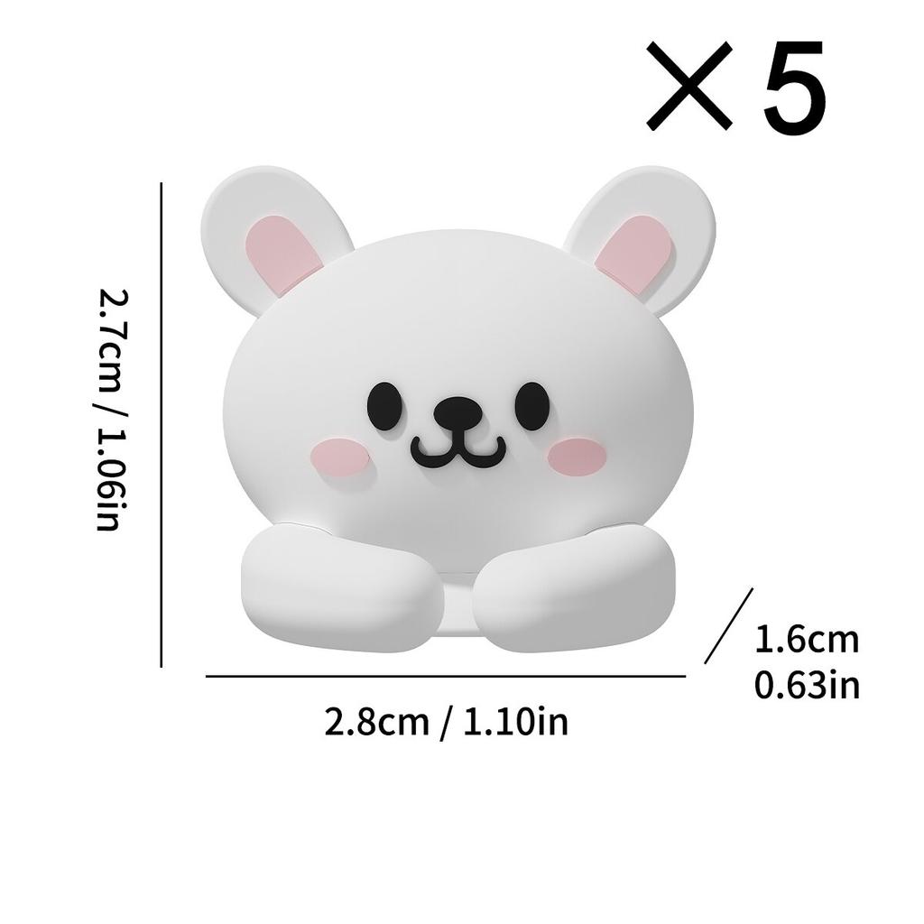 WORTHBUY Cute Desktop Cable Managers Self-Adhesive Wire Cord Management USB Data Cable Clips Holder Office Desk Accessories