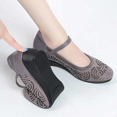 Туфли для женщин Удобная и элегантная обувь весна-лето Стразы со стразами Низкий каблук Прозрачные простые туфли