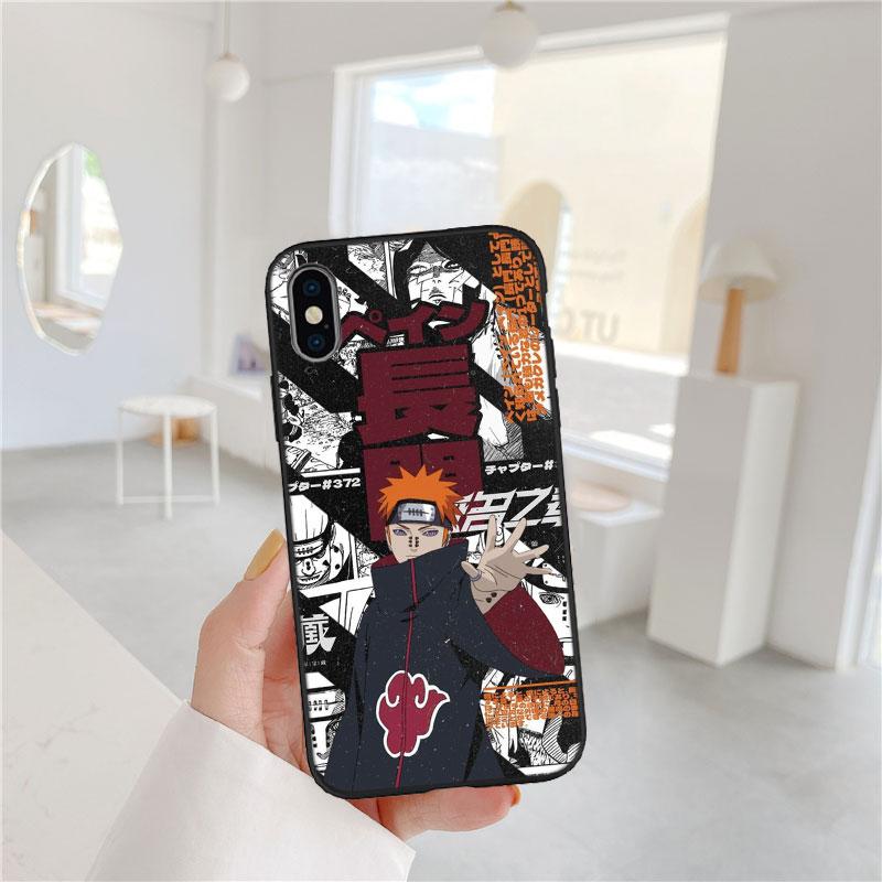 PP46 Чехол-бампер для телефона Samsung Galaxy S20 S21 S22 Ultra FE + Plus A21S A22 A24 A25 A26 A30 A30S A31 с принтом Наруто Акацуки