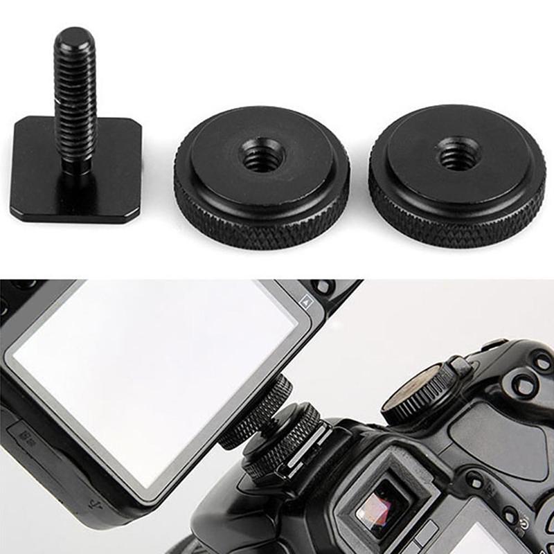1/4 Double Conversion Screw Flash Metal Shoe Mounts Camera Flash Adapter Upgrade Photography 2-In-1 General Components Tools