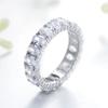 Tancise Classic 925 Sterling Silver  Zircon Ring Ladies Jewelry Wedding Promise Party Gift