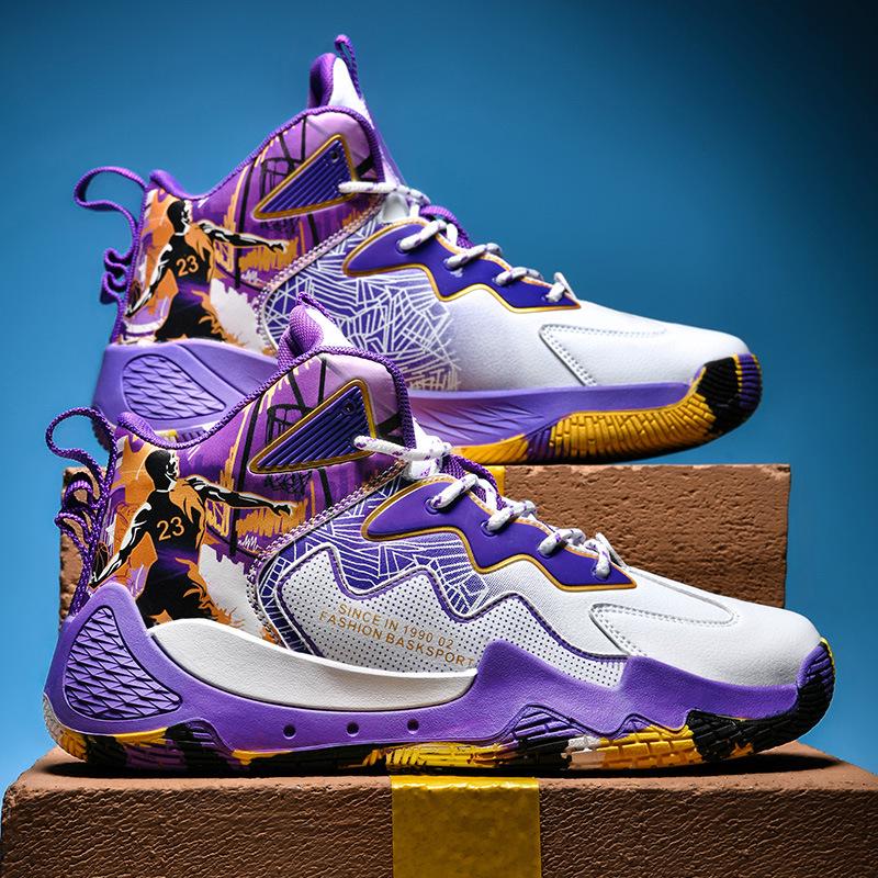 Детские высокие кожаные баскетбольные кроссовки для мальчиков 6-12 лет, осень/зима