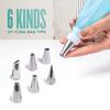 Stainless Steel Piping Tips Set with Bags Cake Decorating Kit for Buttercream Flowers Professional Baking Tools