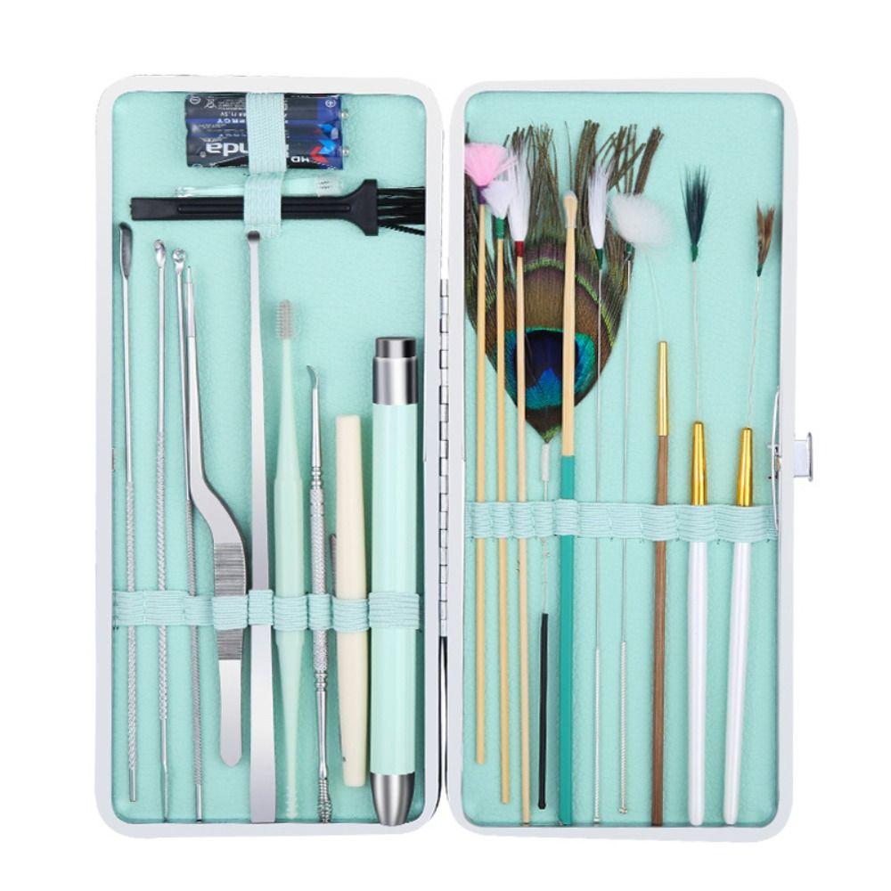 Многоразовый набор для чистки ушей Металлический инструмент для удаления ушной серы Легкая и удобная ушная ложка Унисекс