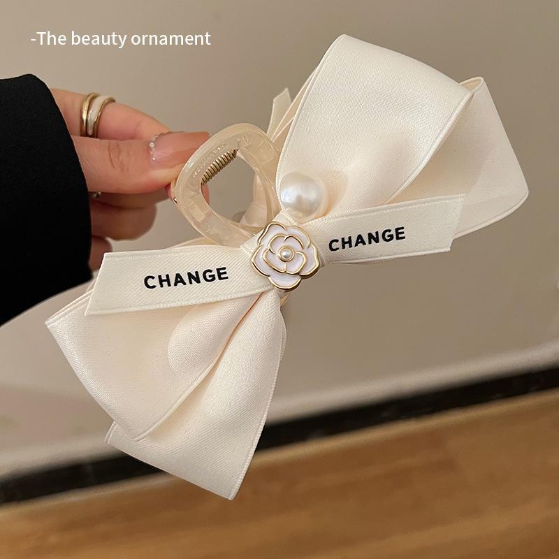 Элегантная жемчужная заколка для волос «Камелия-бабочка» для женщин — заколка-пучок и заколка-акула