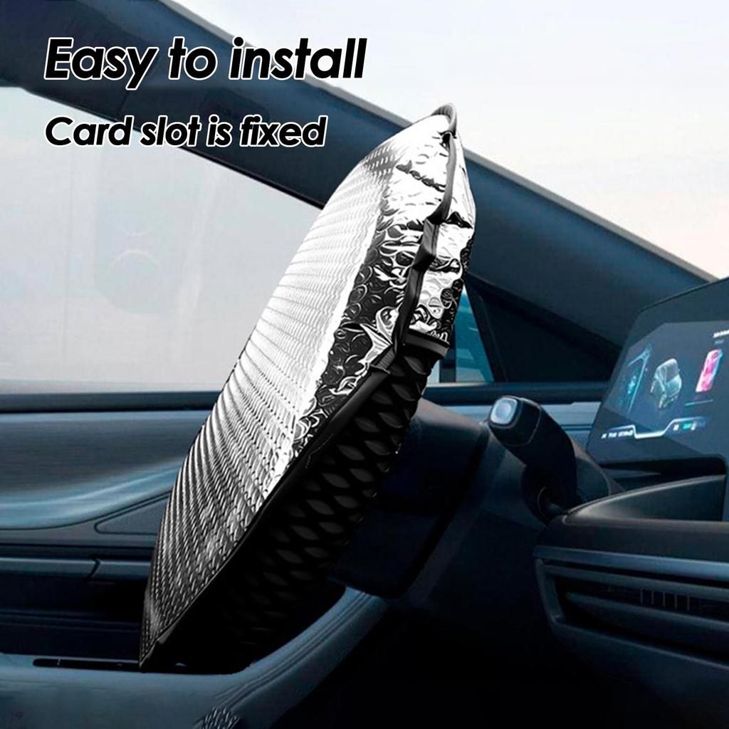 Steering Wheel Sun Cover Foldable Insulation Wrap Waterproof Reflective Steering Wheel Cover For Parking Driving Travel Summer