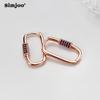 SIMJOO модные серьги цвета розового золота с цветным цирконом для женщин с простыми серьгами