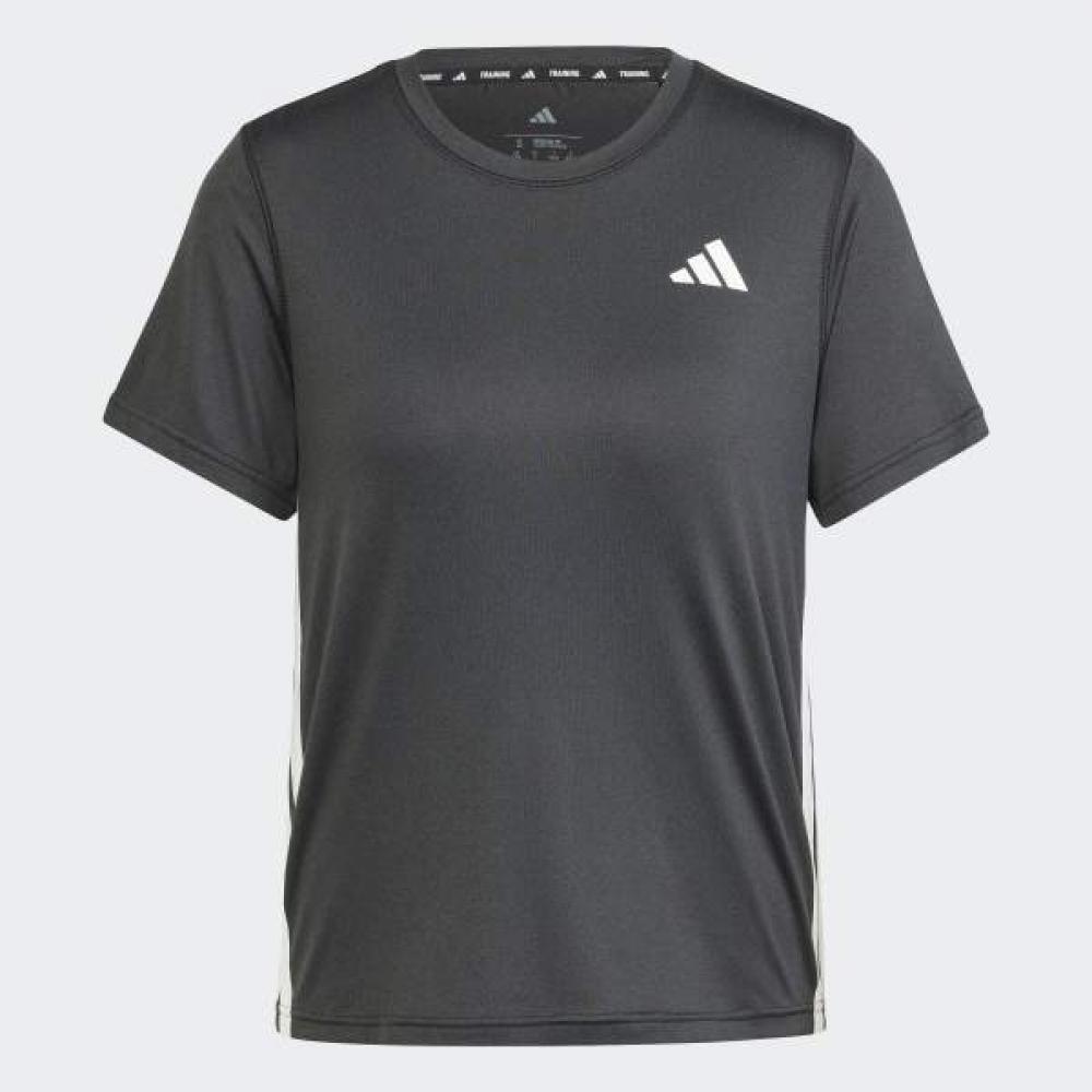 Adidas Женская футболка S Train ESSENTIALS 3S Workout Tee Training Functional с коротким рукавом, черная