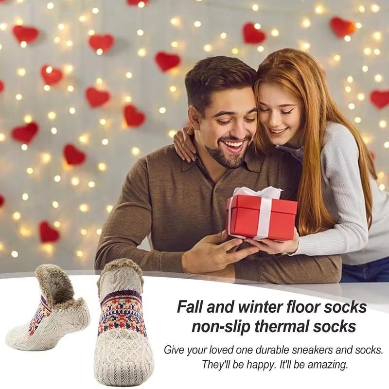 Fall and Winter Floor Socks Home Warm Women Men Socks Snow Socks Sleep Carpet Socks Slippers Socks Men Non-slip Yoga Socks