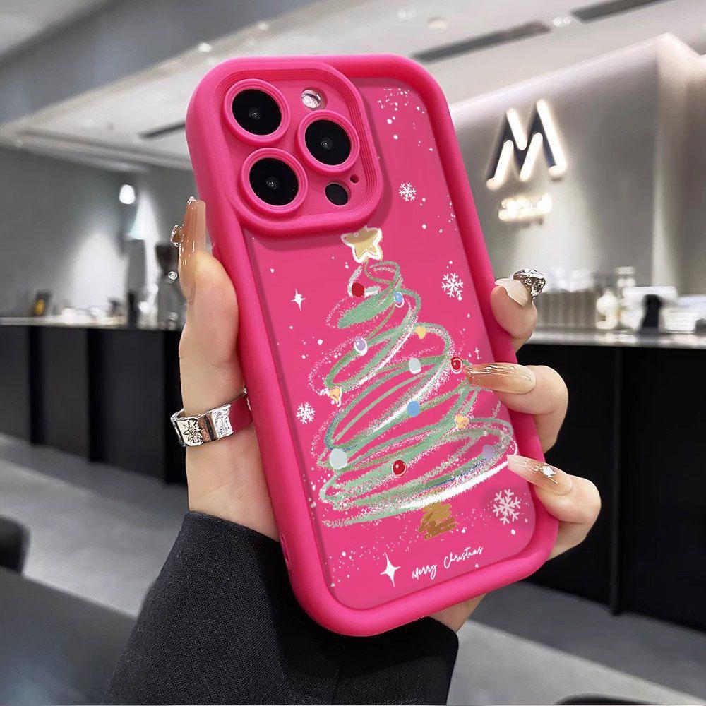 Merry Christmas Tree New Year Gifts Soft Silicone Phone Case For iPhone 15 14 13 12 11 Pro Max XS Max X XR Cover 8 7 Plus Shockproof Bumper Back Cover