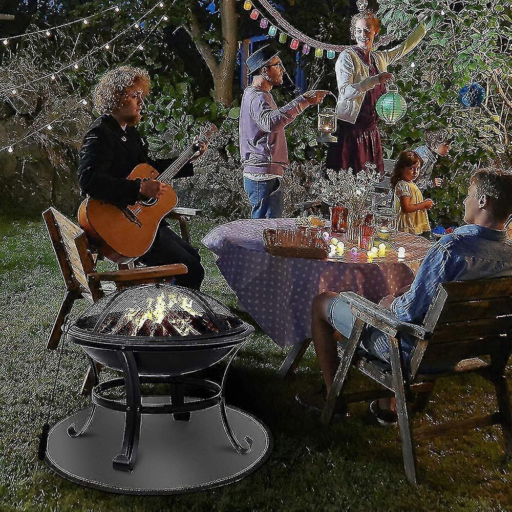 Fire Pit Mat, Round Fireproof Mat For Fireplace,30*30 Inch - RIpj