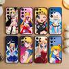 Мультяшный чехол для телефона D-Sailor M-Moons для Samsung S26, S25, S24, S23, S22, S21, S20, S30, Ultra, Plus, Fe, Note, 5G Черный чехол