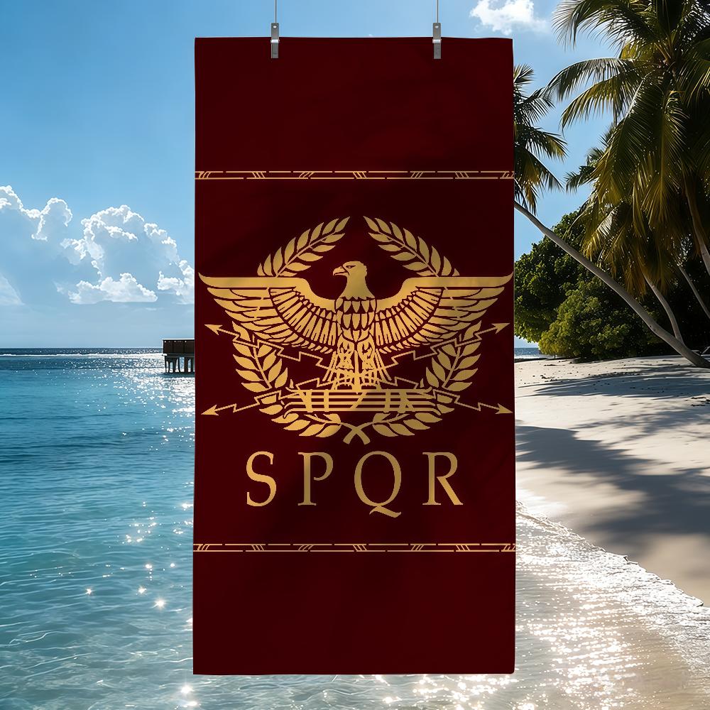 Модный принт SPQR Полотенце Сушильное Полотенце для Ванны Применимо для Легкого Плавания Кемпинга Йоги Пляжа На Открытом Воздухе
