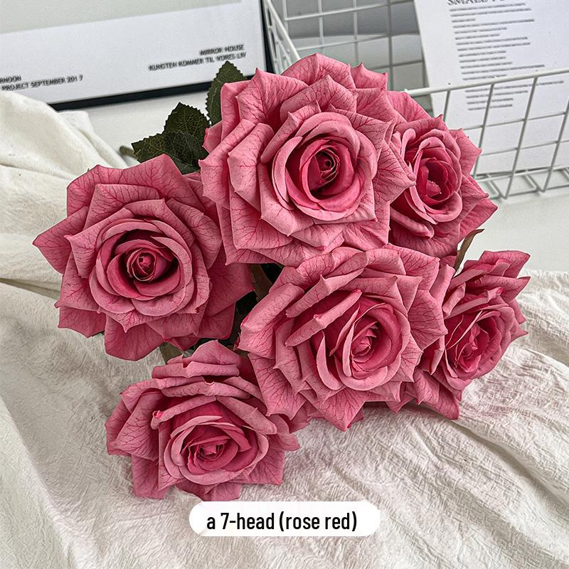 Premium Realistic Artificial Roses Bouquet for Home Decoration and Photography Props
