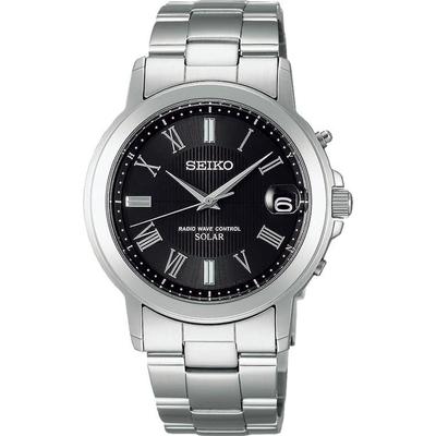 [Часы] Мужские радиоуправляемые часы на солнечных батареях Seiko Selection SBTM191 Silver