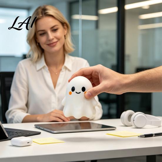 Ghost Stress Relief Toys Halloween Bow Squeeze Toy Cartoon Sensory Tactile Toy Soft Stretchy Party Favors for Adults Kids Supplies