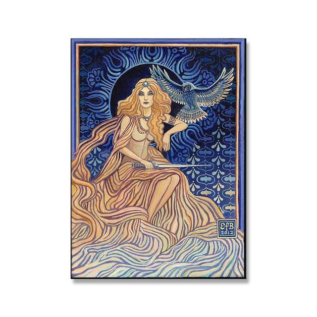 Греческий миф, богиня, ведьма, языческий настенный художественный постер, психоделический богемный цыганский холст, картина с принтом, домашний декор для спальни