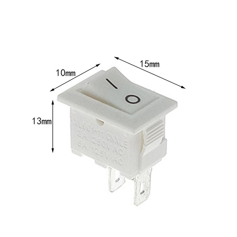 Mini 1Pcs/Lot 10*15Mm 2Pin On/Off Boat Rocker Switch Car Truck Button Switch