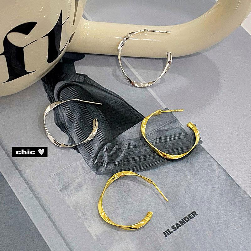 Серьги Sense Mobius C-type Simple Design, легкие, роскошные, высокого класса, нишевые серьги