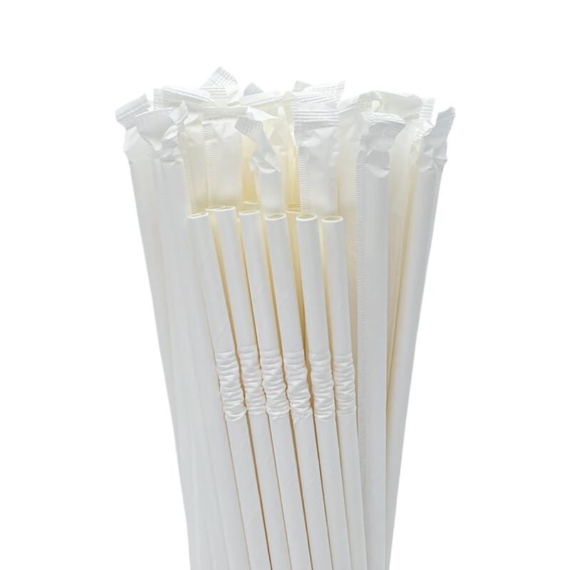 White Paper Bent Drinking Straws