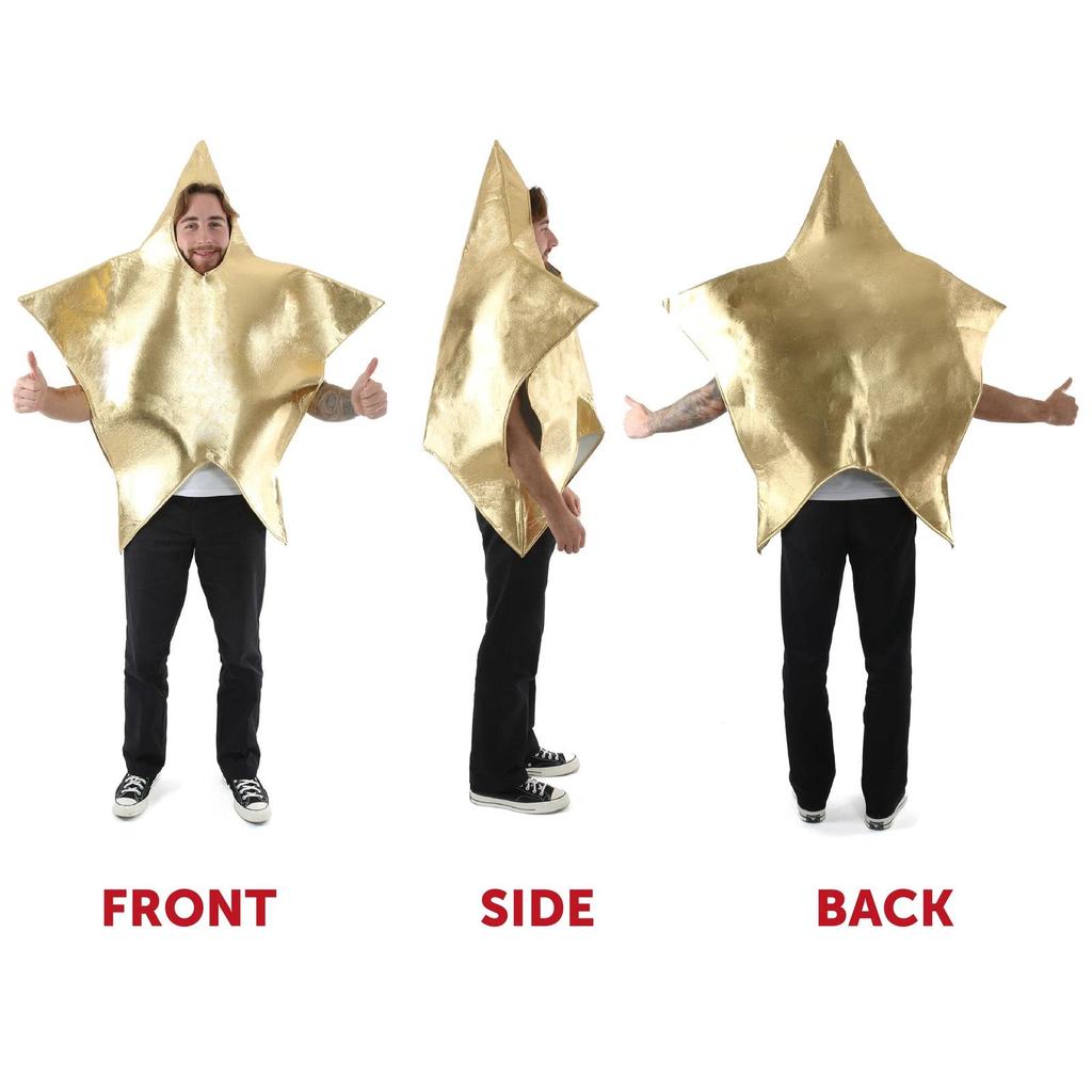Adult Christmas Costume, Large Gold Star