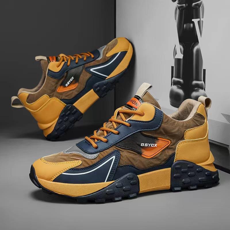 Мужская спортивная обувь, модный дизайн, повседневная обувь для бега, дышащая, противоскользящая и износостойкая, утолщенная подошва