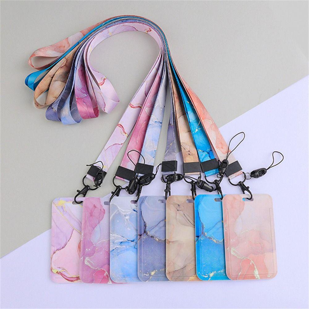 Women Keyrings Student Credit Card Credential Holder ID Card Holder Lanyard Card Holder Card Straps