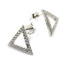 Les Trésors De Lily [M8813] - Серебряные серьги «Треугольники», белые - 11x11 мм (родиевое покрытие)