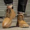 Модные мужские зимние ботинки на шнуровке модные ботинки челси для мужчин обувь на открытом воздухе модные мужские ботинки zapatos hombre