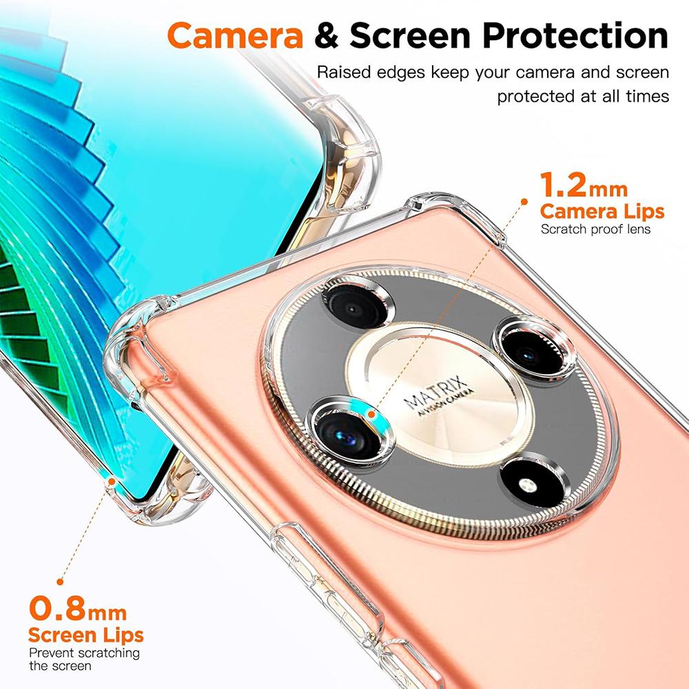 Противоударный мягкий чехол для Huawei Honor Magic 6 5 4 3 Magic6 Magic5 Magic4 Pro Lite Ultimate Ультратонкий силиконовый прозрачный чехол на заднюю панель