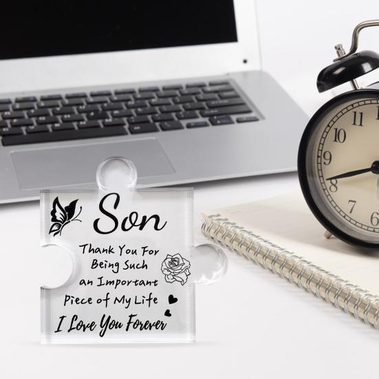 Прозрачный акриловый пазл-орнамент Семейные отношения Украшение для стола Памятный подарок родителям и детям на День благодарения