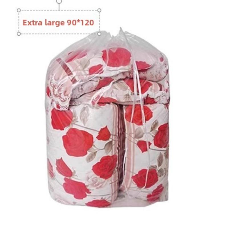 Сумки для хранения одежды, Пыленепроницаемые прозрачные сумки большого размера, Домашняя организация одеял из хлопка большой вместимости для переезда