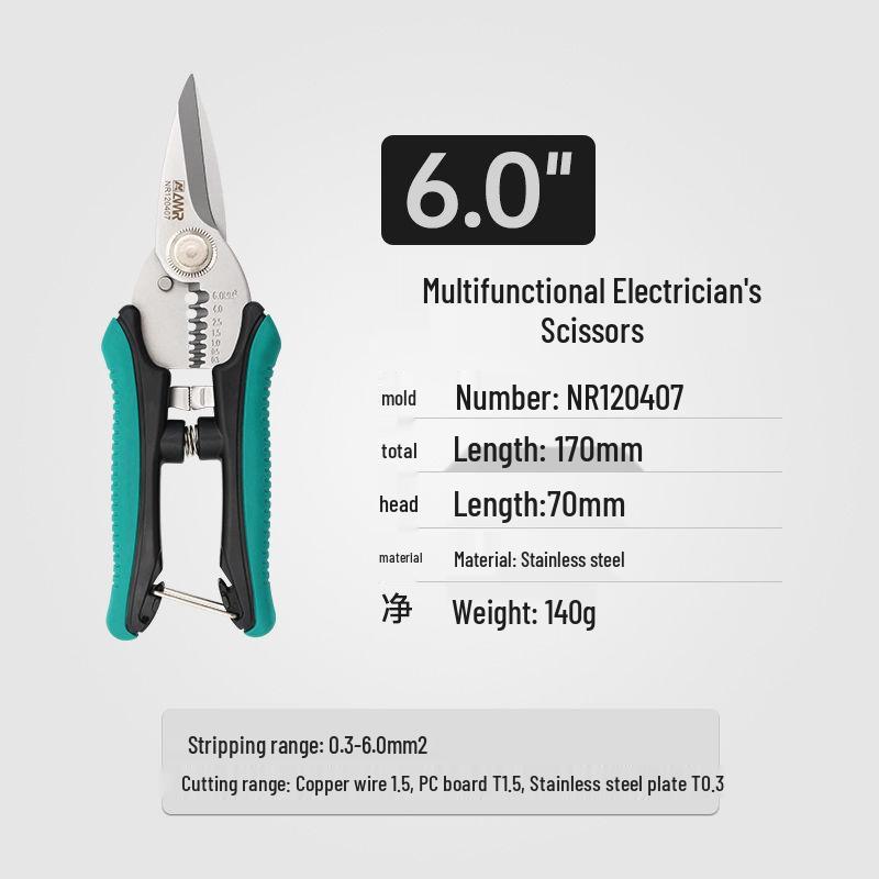 Multifunctional Heavy Duty Electrician Snips & Wire Cutters