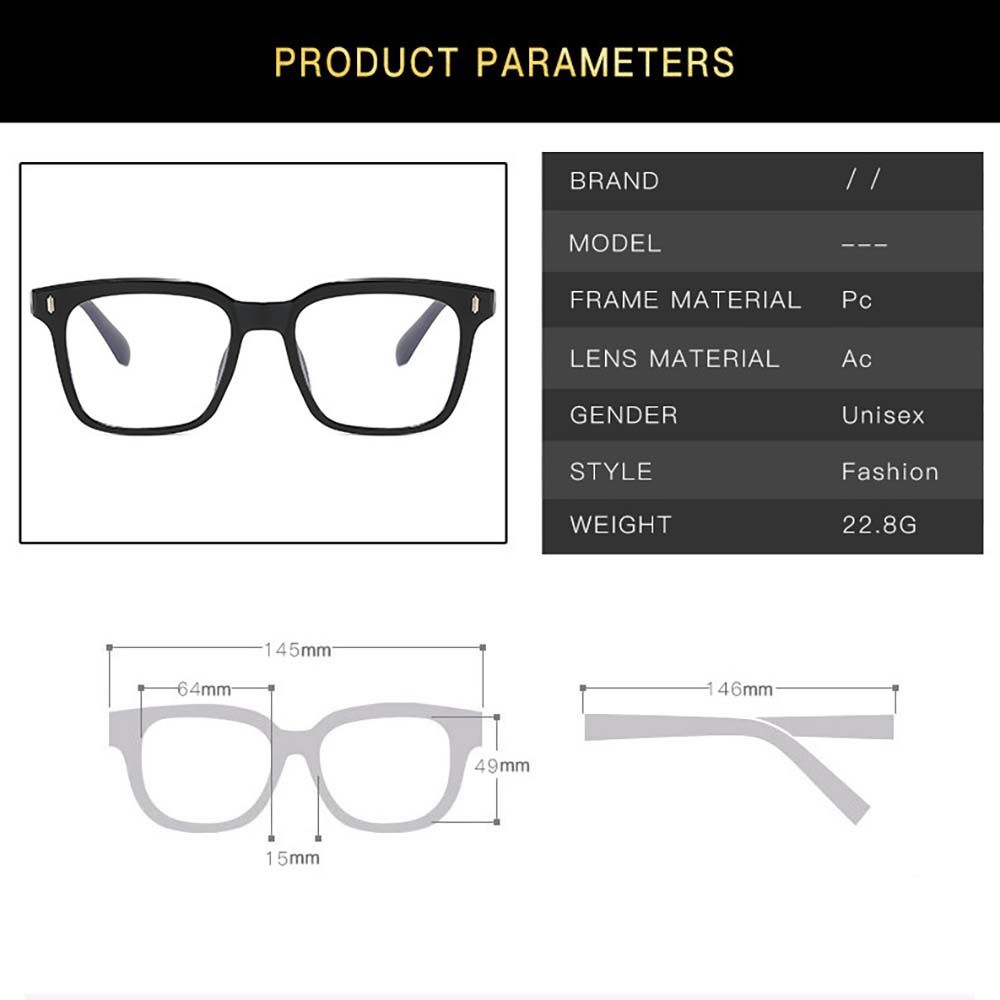Glasses Gradient Frame Korean Computer Eyewear Black Frame Eyeglasses Women Eyeglasses Fake Glasses