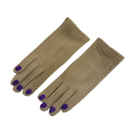 Women Warm Gloves Winter Touchscreen Gloves with Colored Nails Windproof Thermal Gloves for Running Errands Cycling Driving