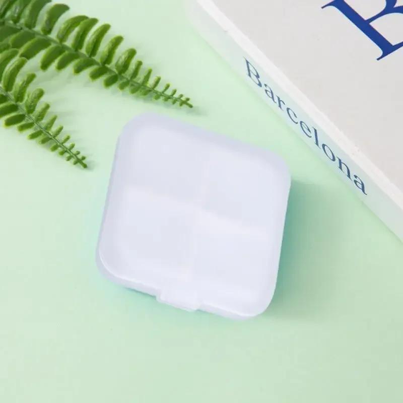 Mini Portable Pills Organizer Case 4 Grids PillBox Tablet Storage Container Weekly Medicine Pill's Box Pill Case Drug Dispense