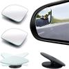 1/2 шт. Автомобильное зеркало с широким углом обзора, зеркало для слепых зон, регулируемое на 360°, вспомогательное зеркало заднего вида, безрамное маленькое круглое зеркало HD
