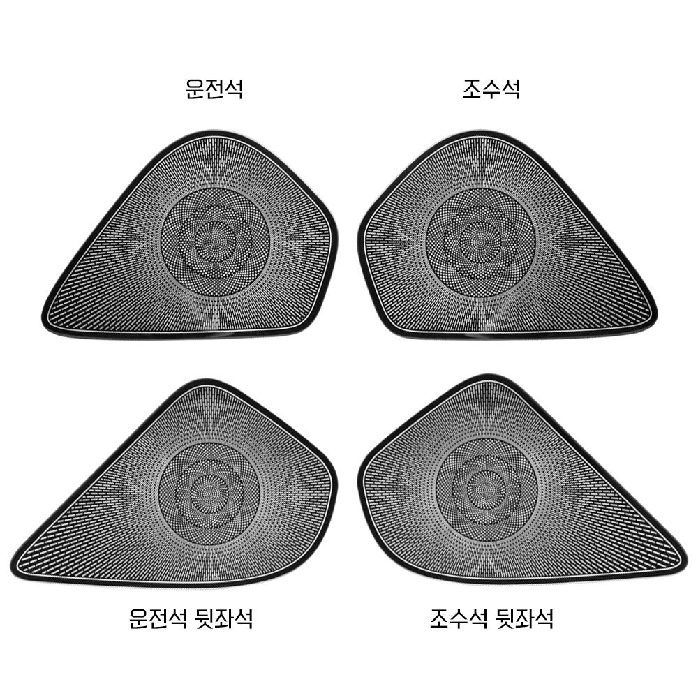 For Genesis G70 2019-2026 Silver Stainless Steel Car Door Speaker Decoration Covers Trim Car Supplies