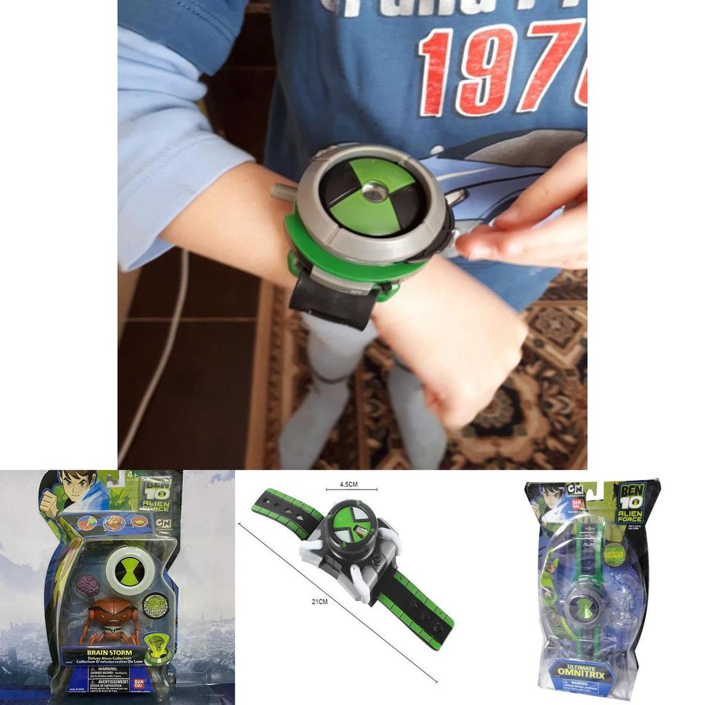 Ben10 Проекционные часы Омнитрикс Высококачественная детская игрушка с регулируемым ремешком и функцией вращения