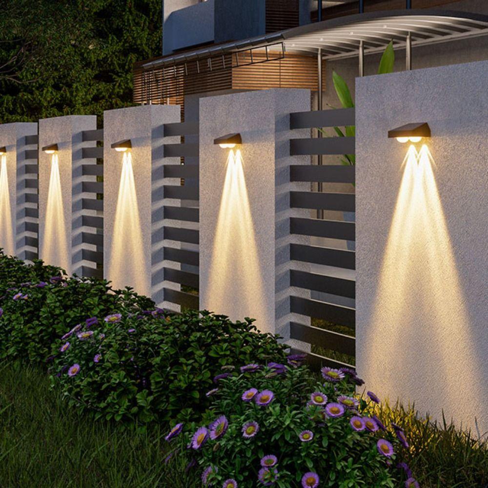 3LED Waterproof Solar Wall Lamps 2LED Solar Wall Lights Yard Atmosphere Wall Lights Decor