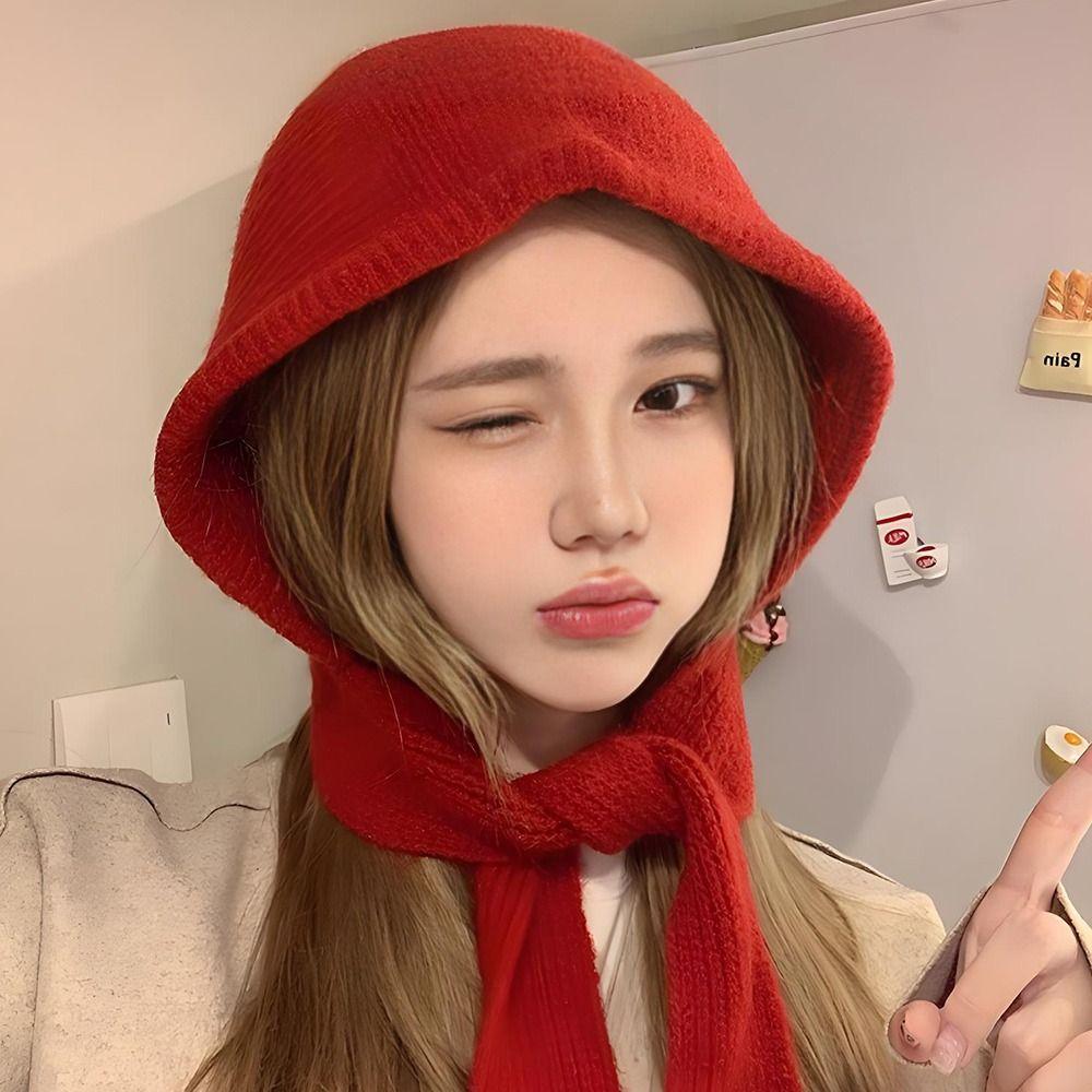 Утепленный Теплый Корейский Инс Капюшон Шарф Ветрозащитная Защита Ушей Шапка Балаклава Осень и Зима