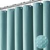 Mildew-proof Plain Waffle Shower Curtain Solid Color Bathroom Partition Curtain  Hotel