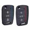 Силиконовый чехол для Volkswagen VW Polo Golf 7 Passat Tiguan MK2 Beetle Ateca Caddy T5 Складной чехол-брелок для автомобильного ключа Аксессуары